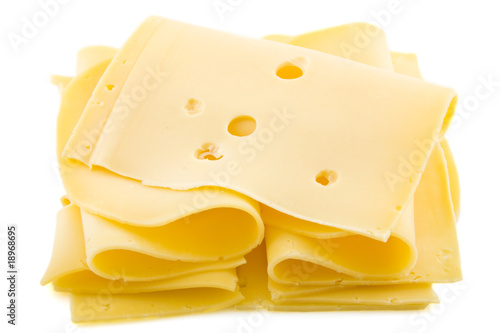 Slices of dutch cheese