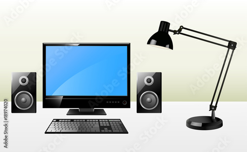 Worker place. Vector