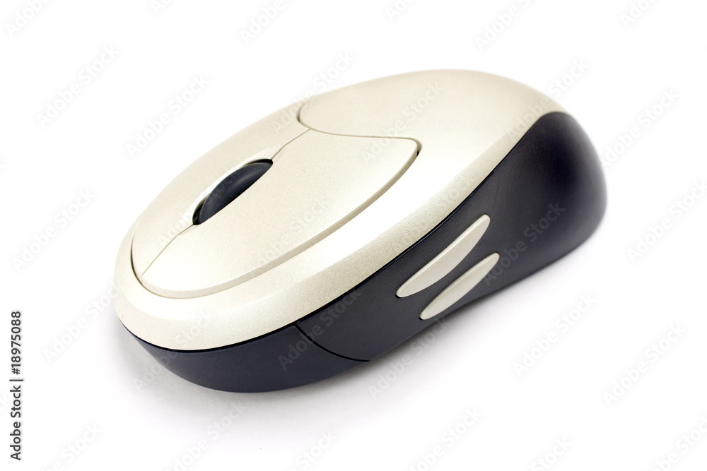 One Computer Mouse isolated in white background One Computer Mouse isolated in white background