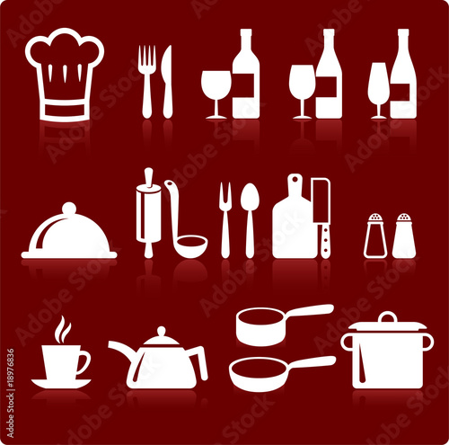 cooking items internet icon collection