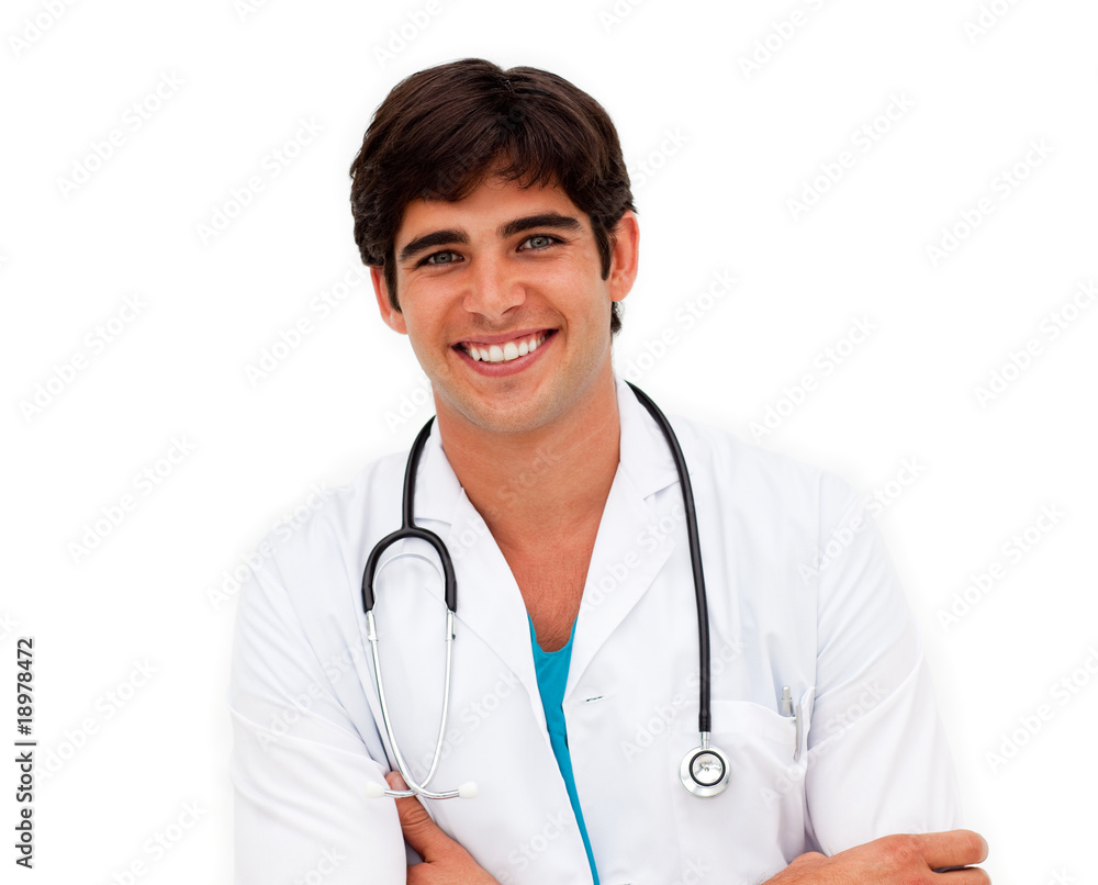 Portrait of an attractive doctor with folded arms Portrait of an attractive doctor with folded arms