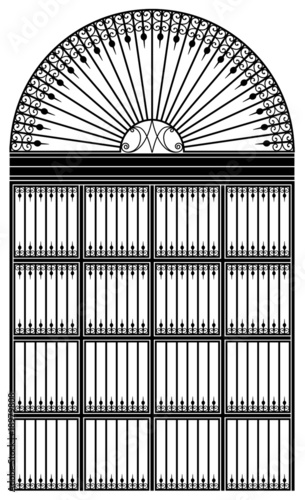 Wrought iron portal