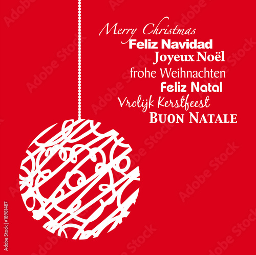 tarjeta de navidad bola
