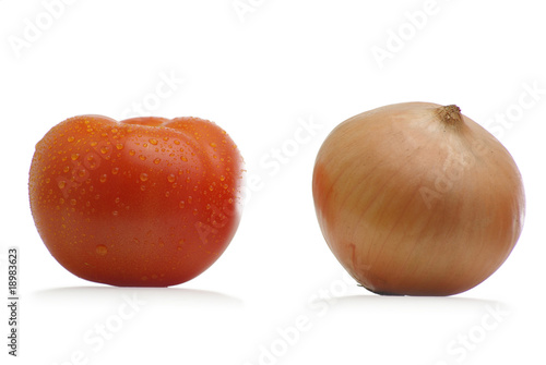 Onion and tomato.