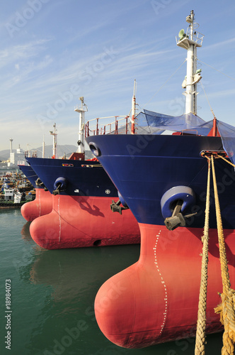 Tankers in shipyard