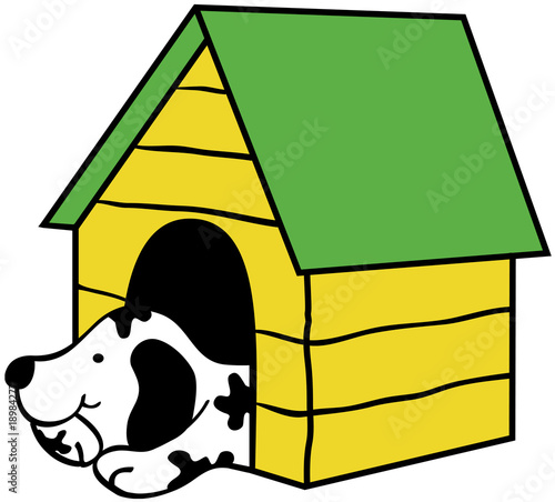 puppy and kennel