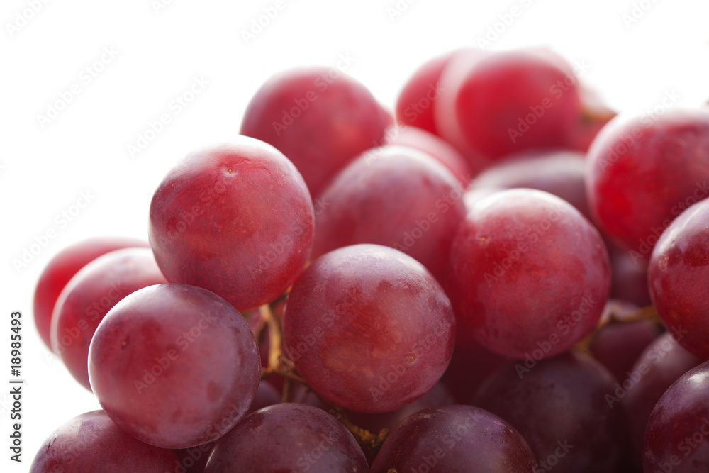 ripe grapes isolated