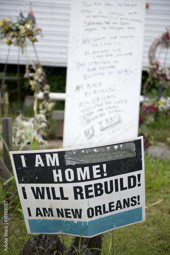 Photos Sign in yard after Hurricane Katrina, New Orleans, Louisiana