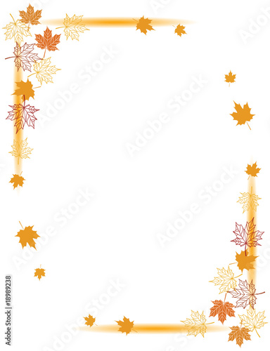 Autumn frame: maple leaf. Place for your text here.