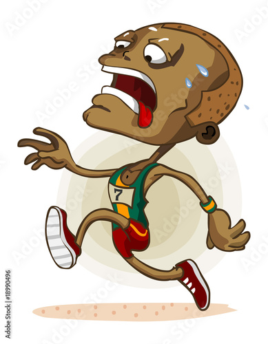 African Athlete on Marathon