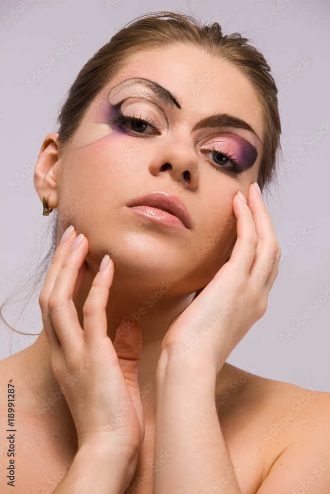 Woman with makeup Woman with makeup
