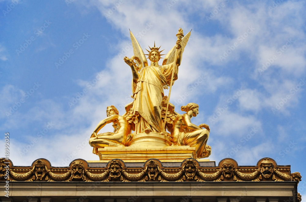 Sculpture on the opera garnier paris