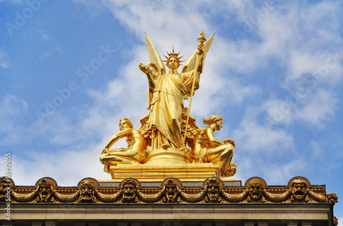 Sculpture on the opera garnier paris photo