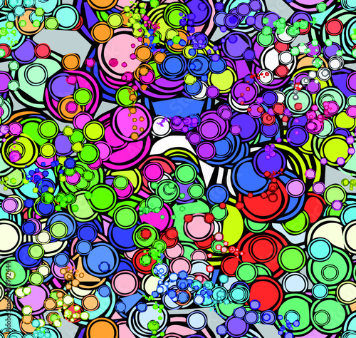 Many colorful circles