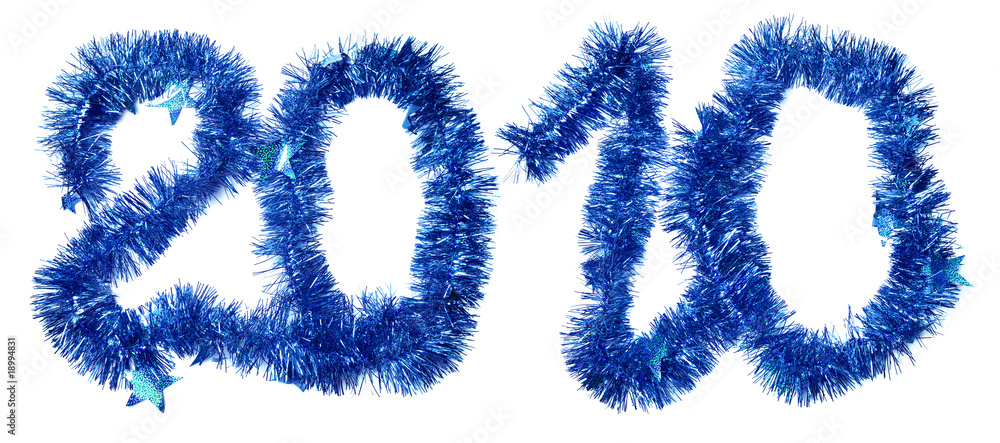 New Year 2010 isolated on white