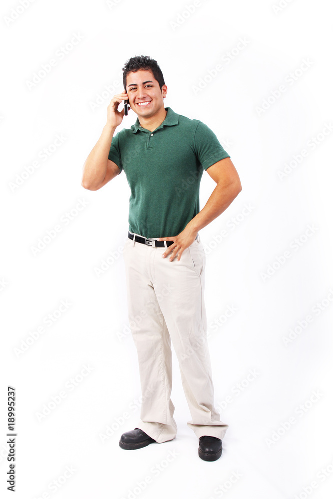 Man talking on cell phone Man talking on cell phone