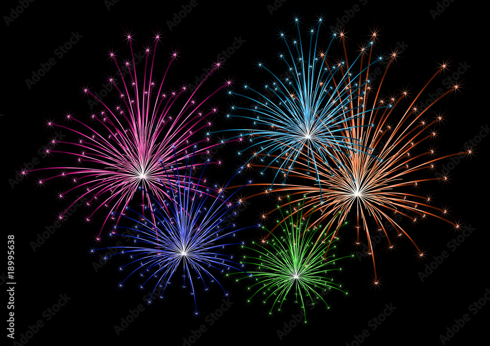 Vector colorful firework