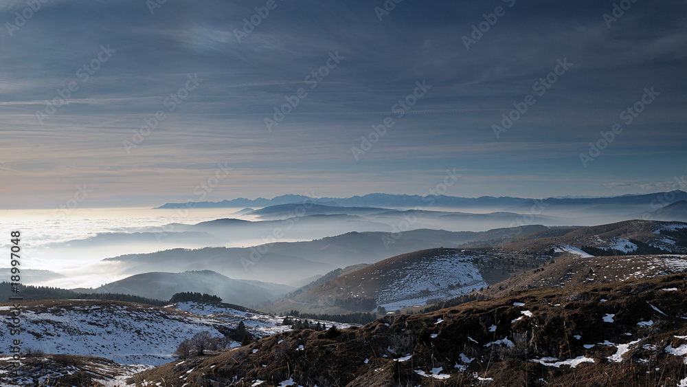 Montagna, Dolomiti, Alpi, Italia, Nebbia, Nuvole