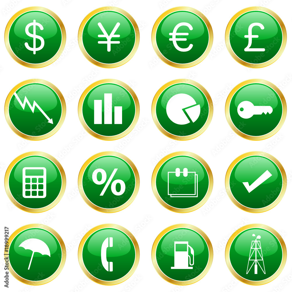 Fototapeta premium financial icons