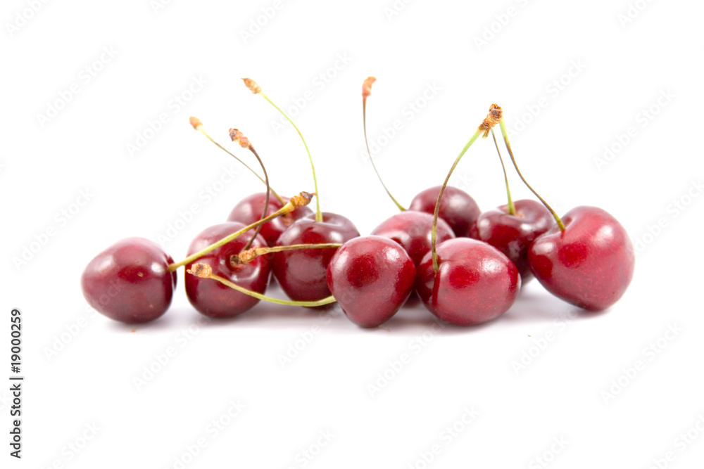 Ripe berries of a sweet cherry Ripe berries of a sweet cherry