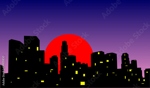 City sunset