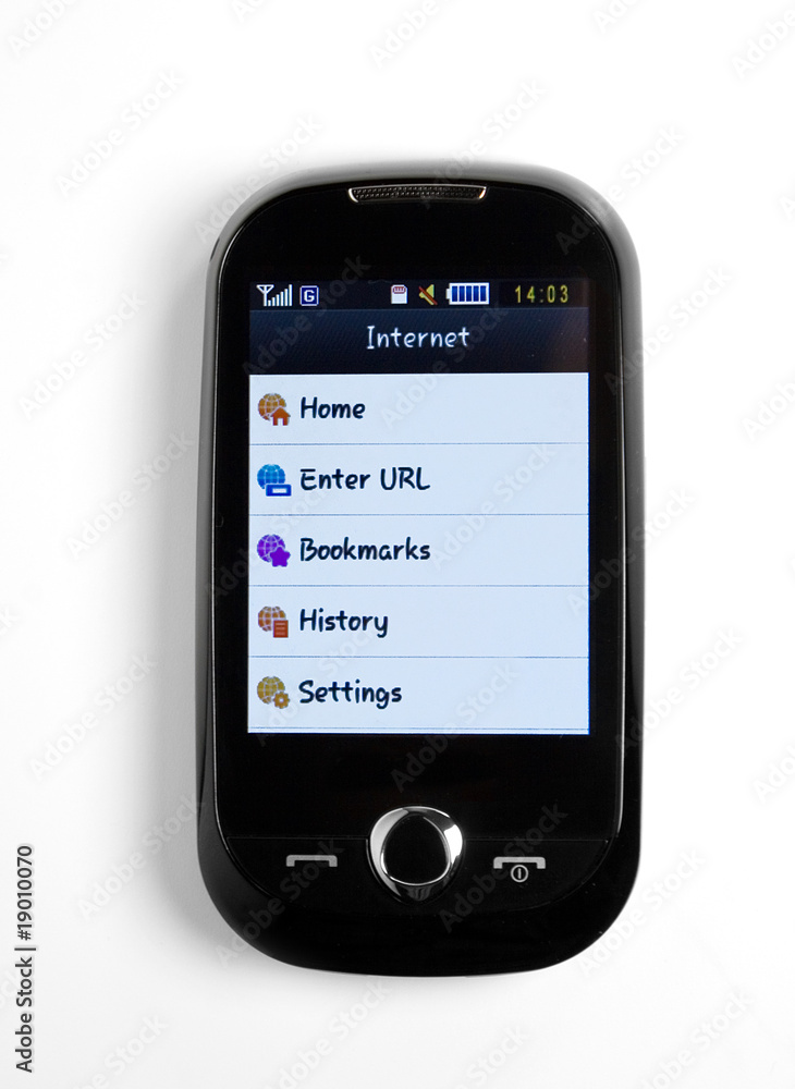 Mobile phone menu Mobile phone menu
