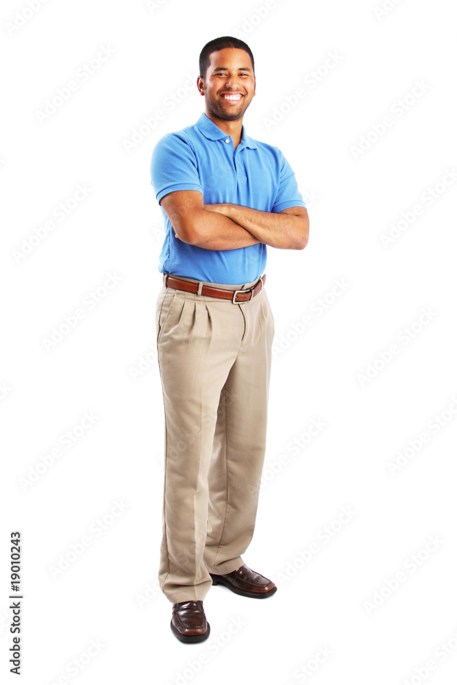 Young Man in Uniform with Arms Crossed Young Man in Uniform with Arms Crossed