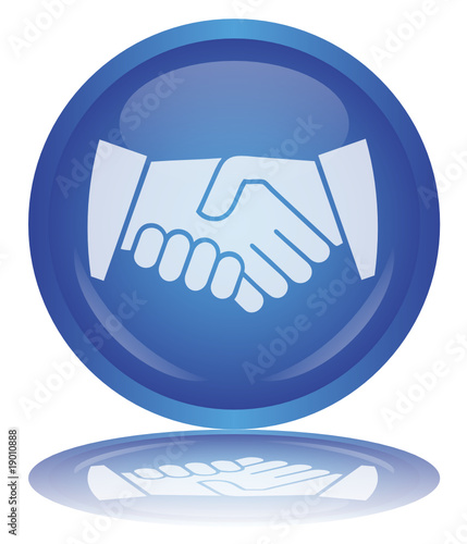 Handshake Button (Partnership - Contract - Hands - Vector)