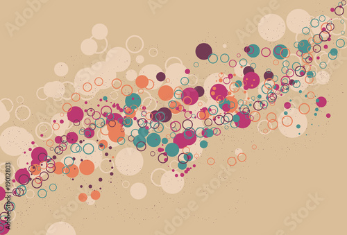 messy swirling abstract circle bubble background