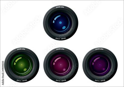 camera lens in diffrent color