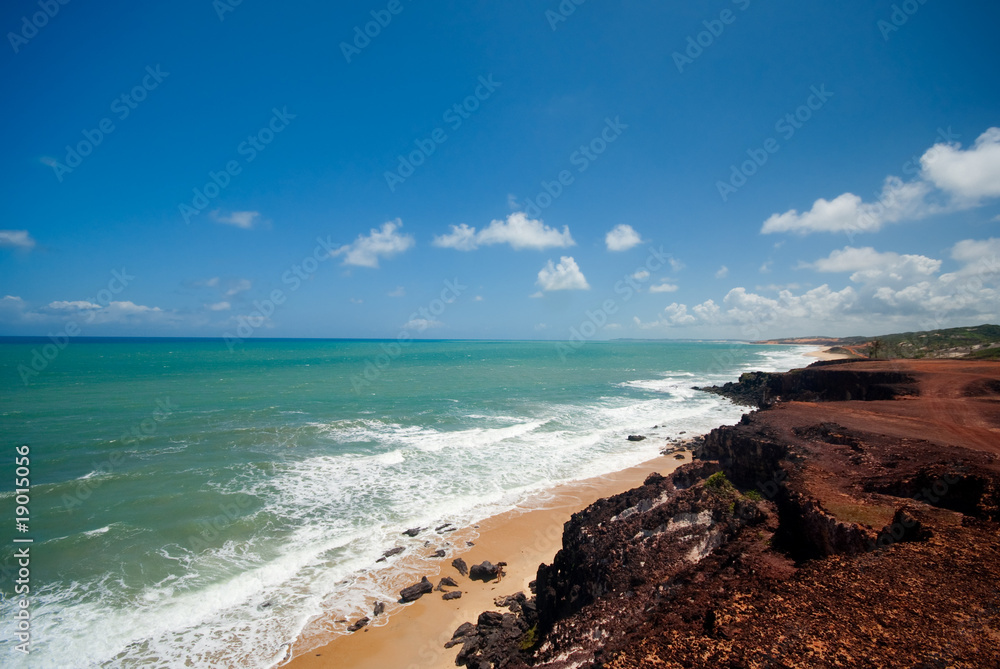 Cliffs and beach at Praia das Minas Cliffs and beach at Praia das Minas