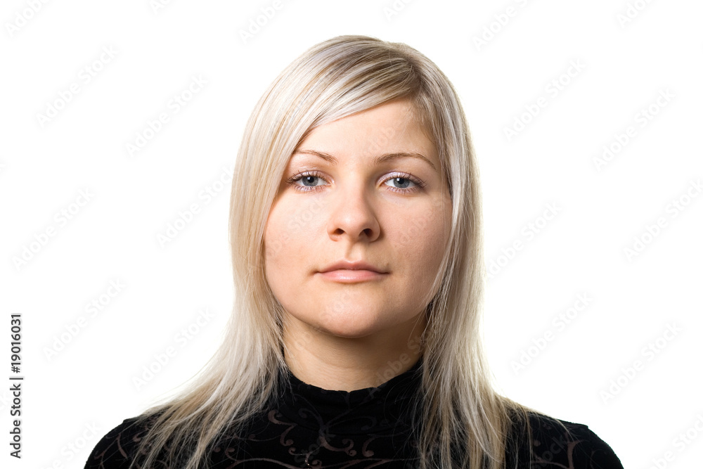 Blonde girl`s portrait. Blonde girl`s portrait.