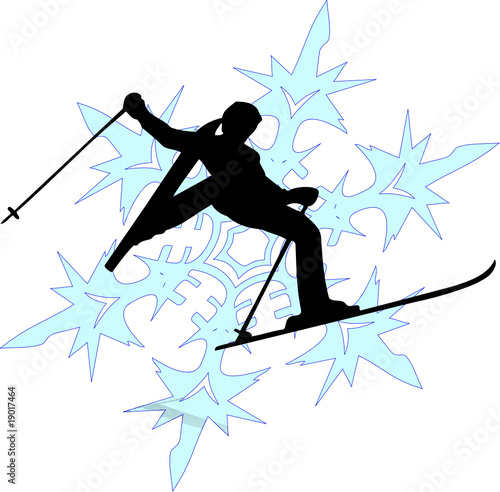 skier black jump