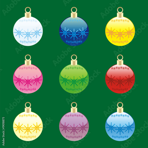 fully editable vector christmas bulbs with details ready to use