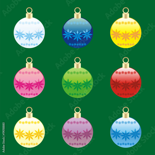 fully editable vector christmas bulbs with details ready to use