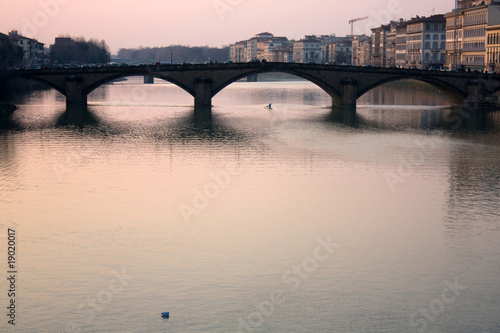 Firenze - Silhouette Al Tramonto - Ponte Sull'Arno