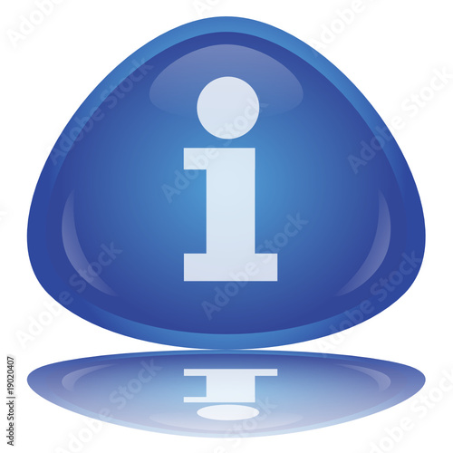 Bouton INFO (i - Information - Signe - Aide - Client - Vecteur)