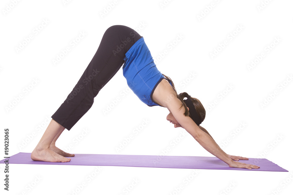 Woman in Yoga Position Woman in Yoga Position