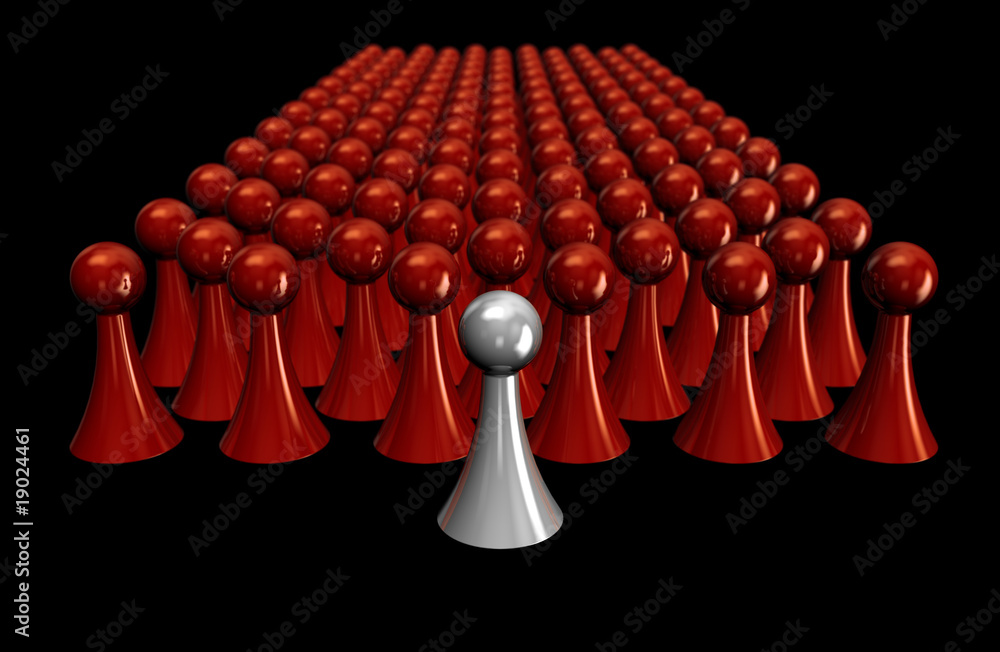Fototapeta premium 3D Pawn Team
