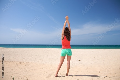 female loves beach