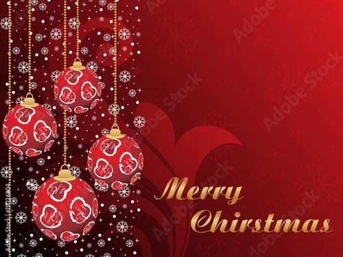 background with decorated hanging ball