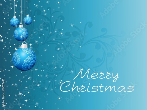 seamless floral background with xmas ball