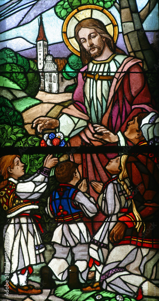 Fototapeta premium Jesus Loves the Children