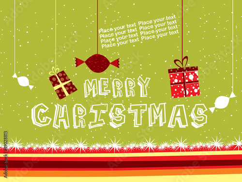 background with hanging xmas object