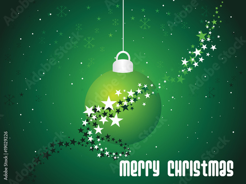 background with isolated hanging christmas ball