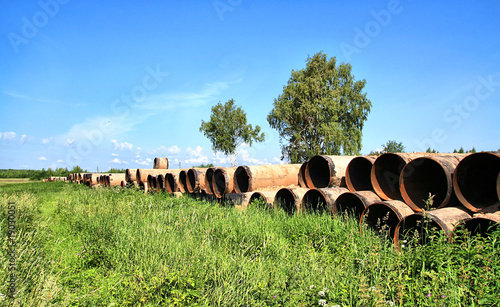 old gas pipes. photo