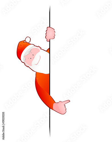 Babbo Natale e spazio bianco personalizzabile