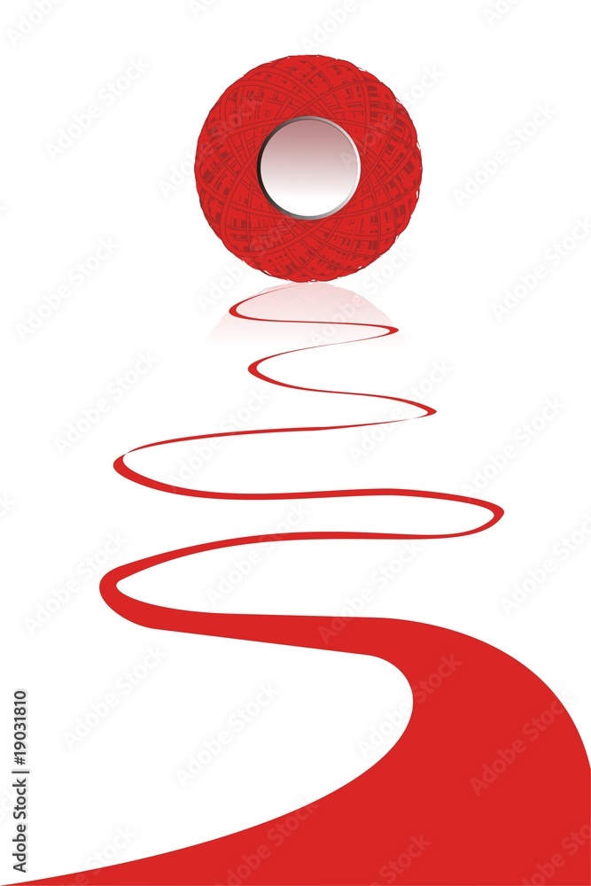 Roter Faden Stock Illustration | Adobe Stock