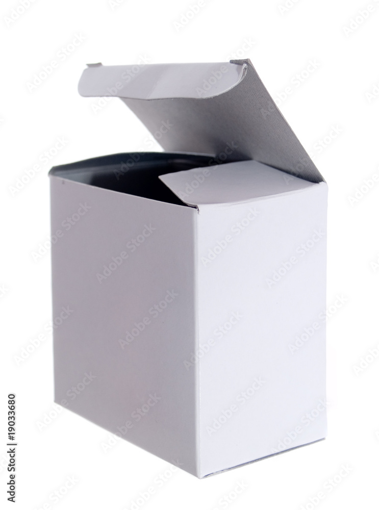 paper box isolated on the white background paper box isolated on the white background