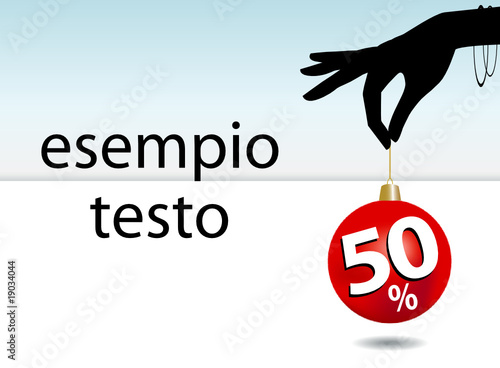 Sconti Natale mano